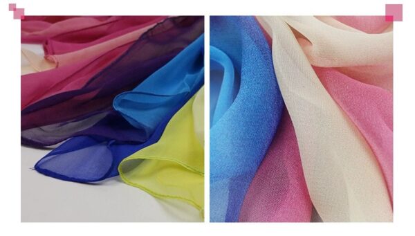 long silk scarf with Black gray - Image 11