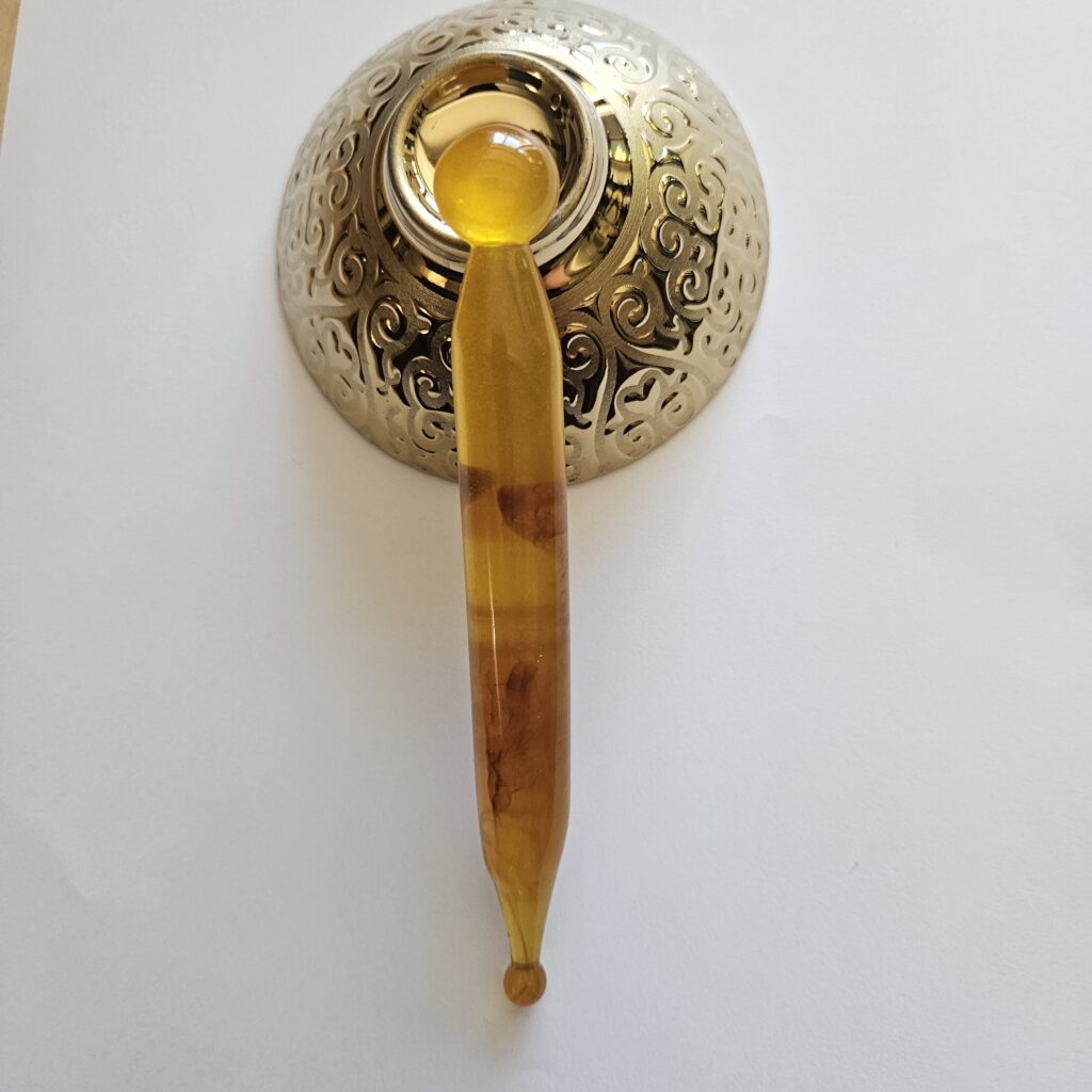 Amber and honeycomb resin gua sha massage wand options