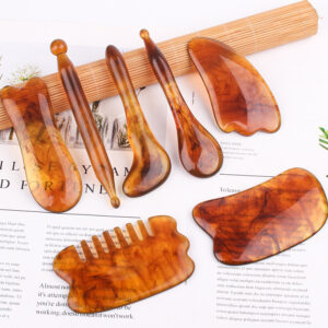 Ergonomic Face Massage Scaping Tool|Resin Acupressure Tool for Dark Circles, Puffiness Reduction & Daily Skin Care