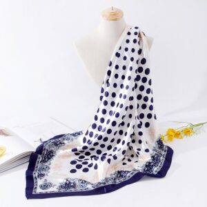Retro Polka Dot Satin Scarves