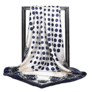 Vintage Polka Dot Satin Scarf