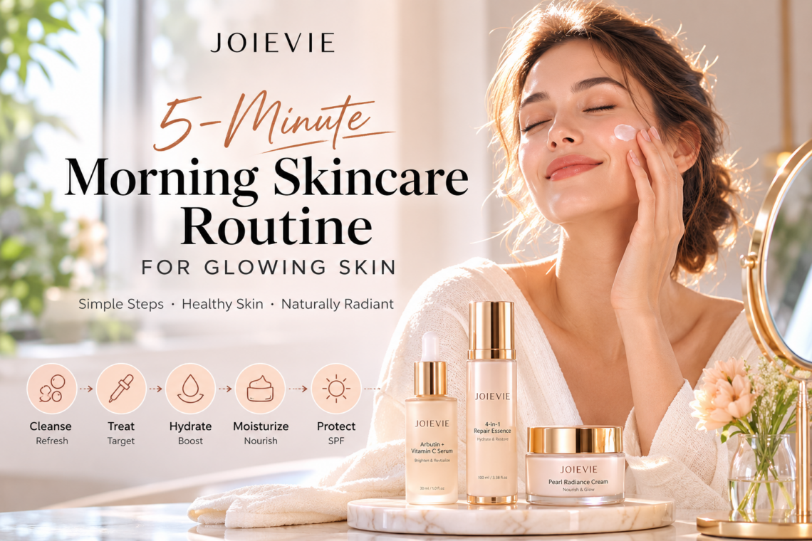 5-minute morning skincare routine for glowing skin