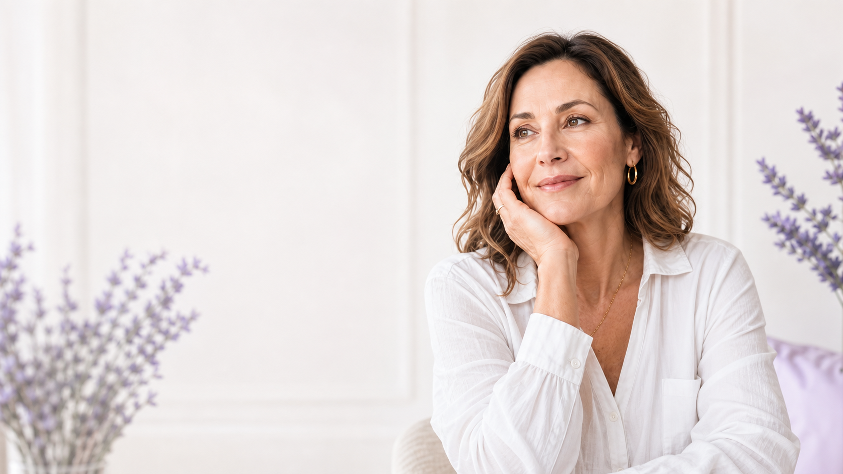 Woman enjoying an everyday beauty ritual