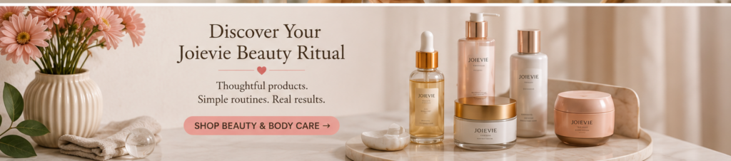 Joievie beauty routine for skin and body care