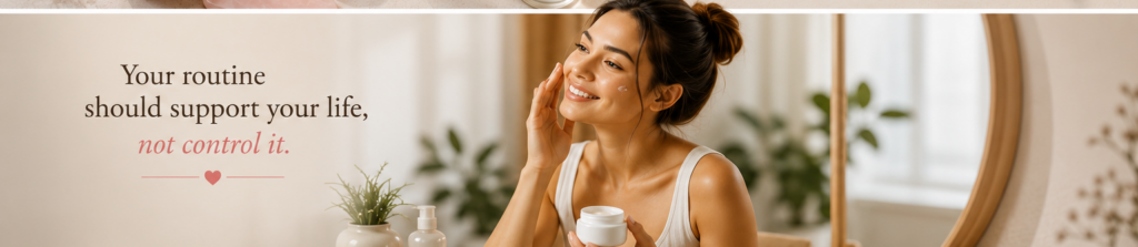 simple beauty routine and self-care for everyday wellness